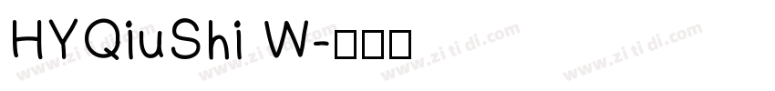 HYQiuShi W字体转换